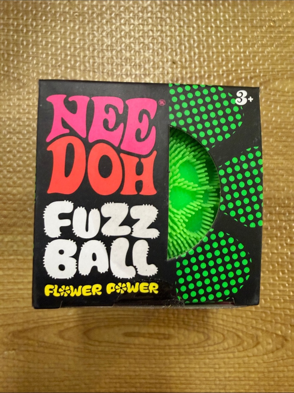 NEE DOH 
Small Fuzz Ball Kids Toy - Bright Green